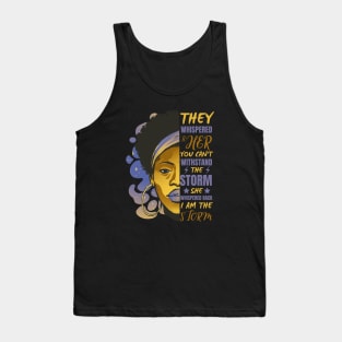 African Woman Afro I Am The Storm Black History Month Tank Top